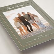 "Greenwich" - Holiday Cards in Sage by Melanie Kosuge - Detail