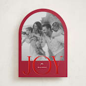"Joy Arch" - Holiday Cards in Cranberry by Brianne Larsen - Front