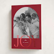 "Joy Arch" - Holiday Cards in Cranberry by Brianne Larsen - Folded Card