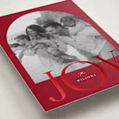 "Joy Arch" - Holiday Cards in Cranberry by Brianne Larsen - Detail