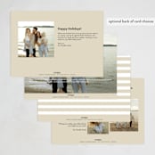 "Gilded" - Holiday Cards in Linen by Angela Thompson - Back of Card Options