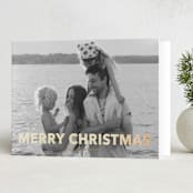 "Gilded" - Holiday Cards in Champagne by Angela Thompson - Folded Card