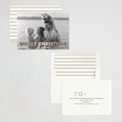 "Gilded" - Holiday Cards in Linen by Angela Thompson - Assembled