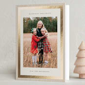 "Modern striped frame" - Holiday Cards in Forest by Jackie Crawford - Folded Card
