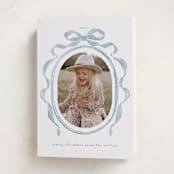 "Whimsical Bow" - Holiday Cards in Jack Frost by Susan Zinader - Folded Card