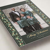 "evergreen garlands" - Holiday Cards in Juniper by Rebecca Durflinger - Detail