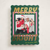 "Bold and Bright" - Holiday Cards in Evergreen by Shari Margolin - Front