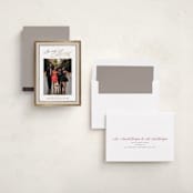 "Merry Striped Frame" - Holiday Cards in Caramel by Alston Foster - Assembled