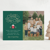 "New Stop" - Holiday Cards in Noble Fir by Erica Krystek - Front