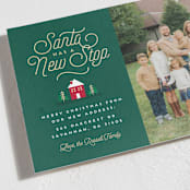 "New Stop" - Holiday Cards in Noble Fir by Erica Krystek - Detail