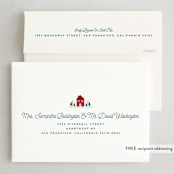 "New Stop" - Holiday Cards in Noble Fir by Erica Krystek - FREE Recipient Addressing