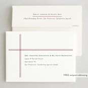 "Simple Panes" - Holiday Cards in Poinsettia by Amy Kross - FREE Recipient Addressing