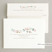 "Bubble" - Holiday Cards in Eggnog by Everett Paper Goods - FREE Recipient Addressing
