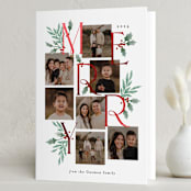 "Merry Letters" - Holiday Cards in Mint by Alethea and Ruth - Folded Card