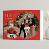 "circle duo" - Holiday Cards in Candied Apple by Lori Wemple - Folded Card