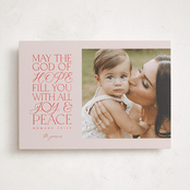 "Filled With Love" - Holiday Cards in Peppermint by Pink House Press - Front
