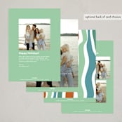 "peace out" - Holiday Cards in Ocean by Megan Davis - Back of Card Options