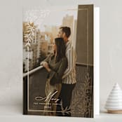 "Gilded Love" - Holiday Cards in Vanilla by Ana de Sousa - Folded Card