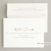 "Gilded Love" - Holiday Cards in Vanilla by Ana de Sousa - FREE Recipient Addressing