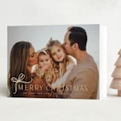 "Cute bow" - Holiday Cards in Champagne by Yuliya Evseeva - Folded Card