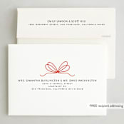 "Cute bow" - Holiday Cards in Candy Cane by Yuliya Evseeva - FREE Recipient Addressing