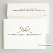 "Cute bow" - Holiday Cards in Champagne by Yuliya Evseeva - FREE Recipient Addressing