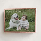 "Gilded Border" - Holiday Cards in Cream by Hooray Creative - Folded Card