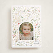"Gilded Peace" - Holiday Cards in Festive by Makewells - Front
