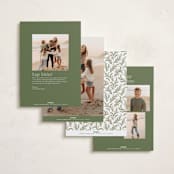 "Curling RIbbon" - Holiday Cards in Snow by Laura Hankins - Back of Card Options