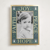 "Advent Candles" - Holiday Cards in Blue Jay by Leah Bisch - Front