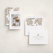 "Peace on Earth sparkle" - Holiday Cards in Snow by Owl and Toad - Assembled