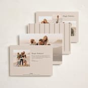 "Gold Scripted Joy" - Holiday Cards in Snow by Mansi Verma - Back of Card Options
