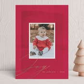 "joyful layers" - Holiday Cards in Cherry by Carolyn Nicks - Front