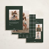 "Minimalist Frame" - Holiday Cards in Evergreen by Nicole Walsh - Back of Card Options