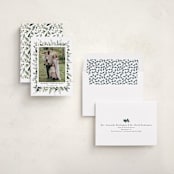 "Classic Greenery" - Holiday Cards in Winter Berry by Susan Moyal - Assembled