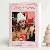 "ticket frame" - Holiday Cards in Winter Rose by Cass Loh - Folded Card