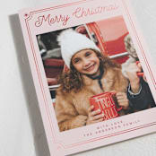 "ticket frame" - Holiday Cards in Winter Rose by Cass Loh - Detail