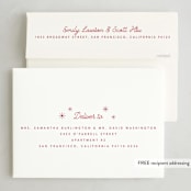 "ticket frame" - Holiday Cards in Winter Rose by Cass Loh - FREE Recipient Addressing