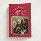 "Silver Bells" - Holiday Cards in Ruby by Alston Foster - Folded Card