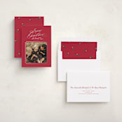 "Silver Bells" - Holiday Cards in Ruby by Alston Foster - Assembled