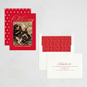 "Merry Overlay" - Holiday Cards in Reindeer Nose by Susan Asbill - Assembled