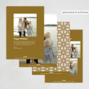 "Engraved Joy" - Holiday Cards in Goldenrod by Inkblot Design - Back of Card Options