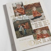 "Engraved Joy" - Holiday Cards in Goldenrod by Inkblot Design - Detail