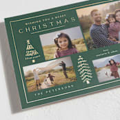 "Forest Collage" - Holiday Cards in Spruce by Amy Kross - Detail