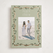 "Adorn Framed" - Holiday Cards in Sage by Everett Paper Goods - Front