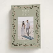 "Adorn Framed" - Holiday Cards in Sage by Everett Paper Goods - Folded Card