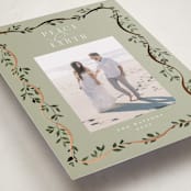 "Adorn Framed" - Holiday Cards in Sage by Everett Paper Goods - Detail