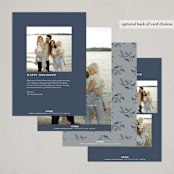 "Leaves & Berries" - Holiday Cards in Midnight by Susan Zinader - Back of Card Options