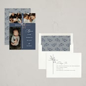 "Leaves & Berries" - Holiday Cards in Midnight by Susan Zinader - Assembled
