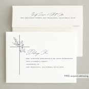 "Leaves & Berries" - Holiday Cards in Midnight by Susan Zinader - FREE Recipient Addressing